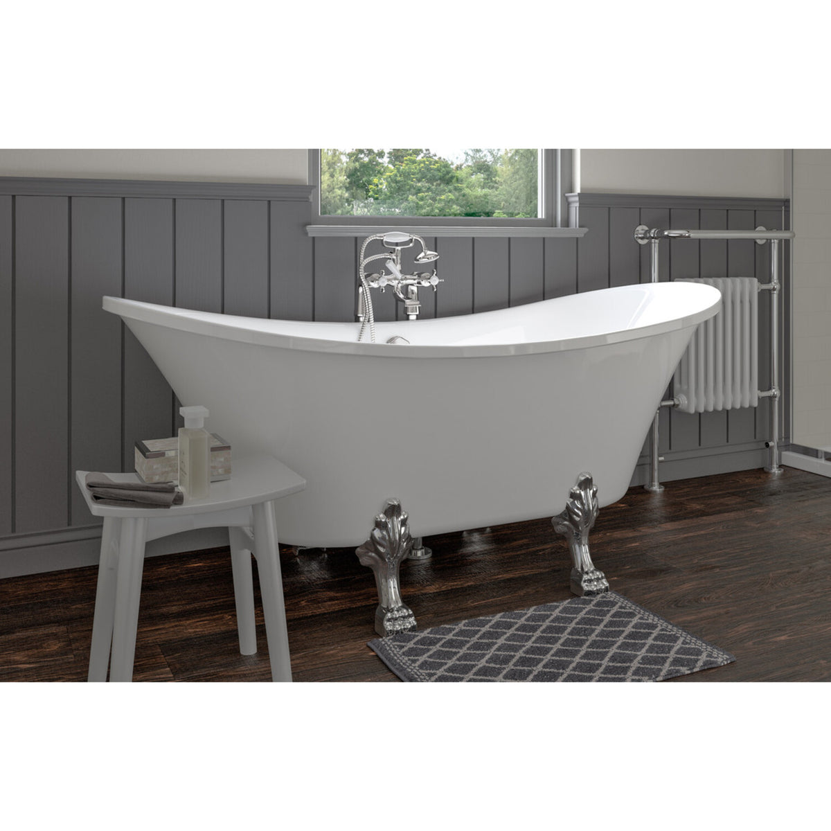 Isara Freestanding 1760x710x775mm 0 Tap Hole Bath w/Feet