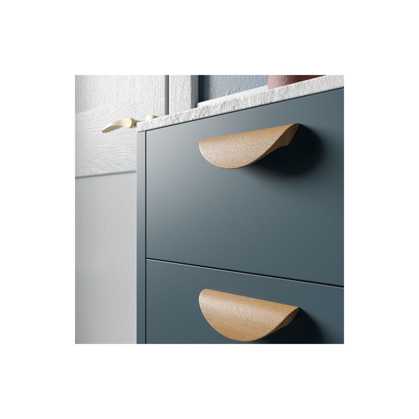 Junari 1536mm Slim Basin WC & 1 Door Unit Pack - Matt Arley Blue (Grey Cab)