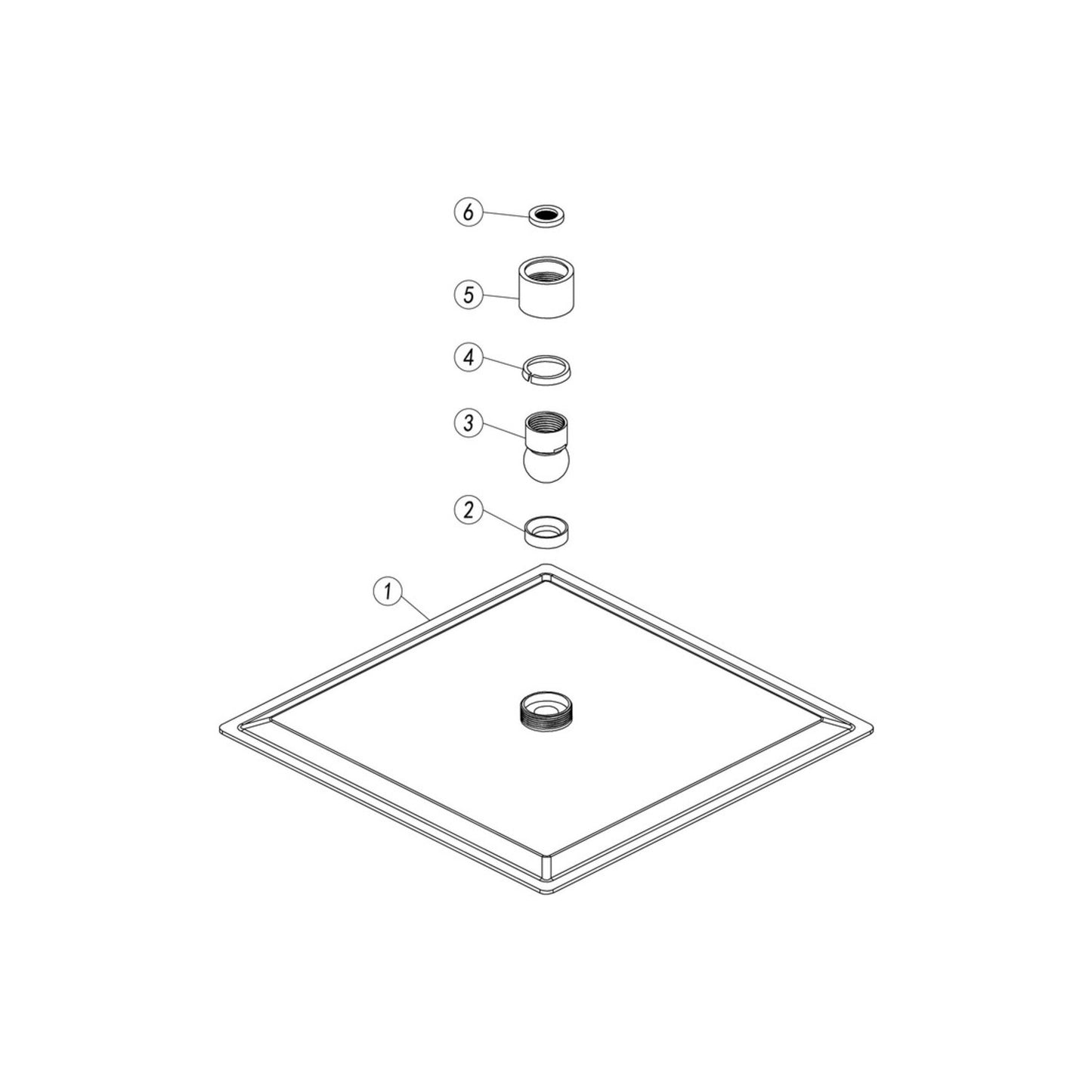 Delvyn Square Ultraslim Showerhead