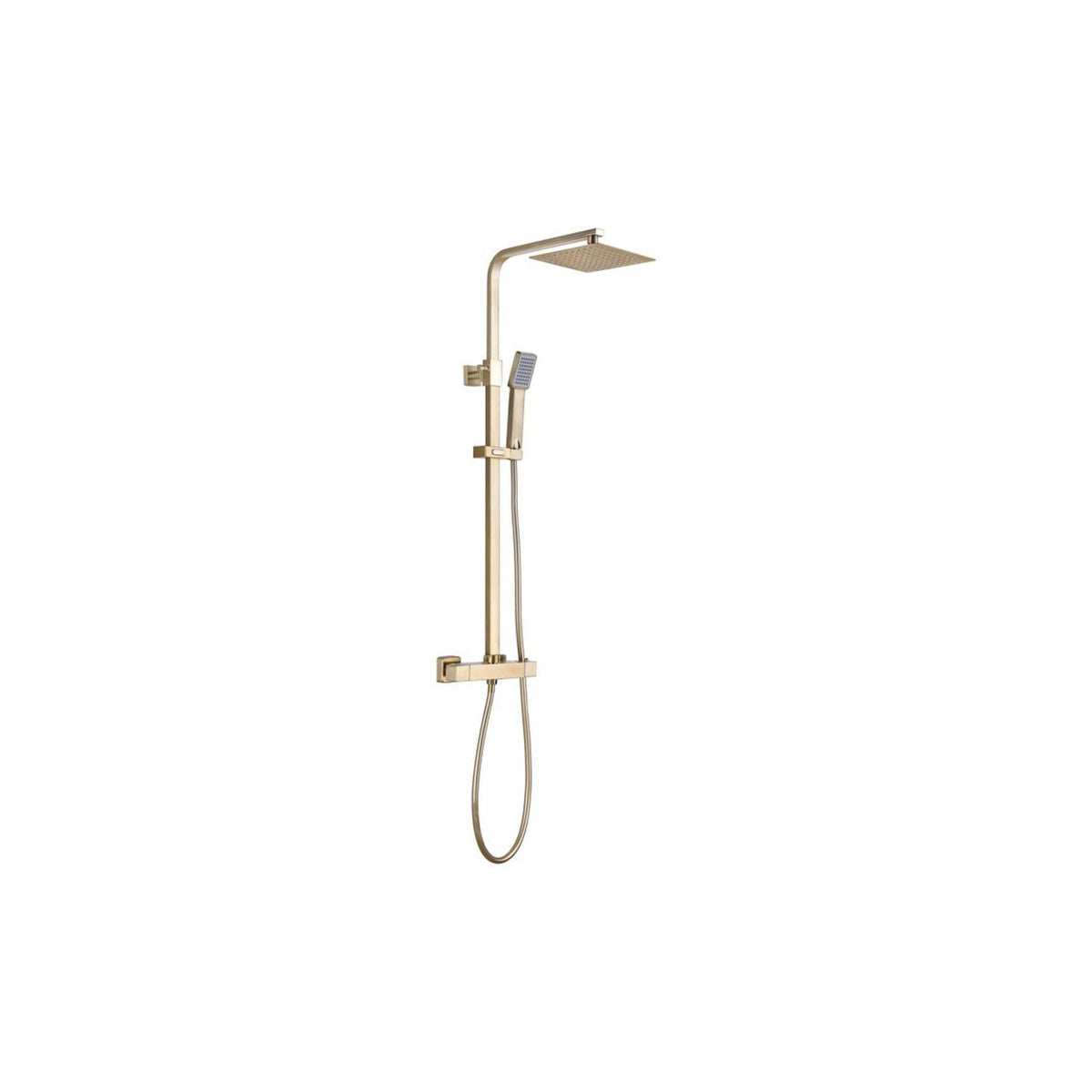 Square Thermostatic Bar Mixer W/Riser Kit