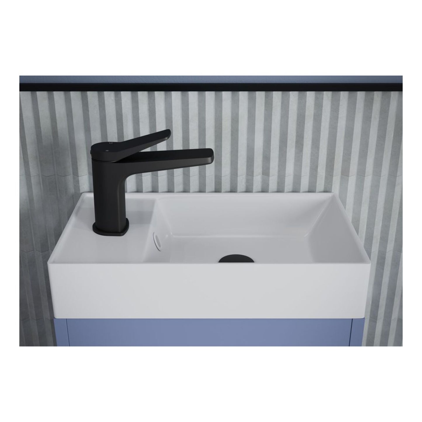 Kavena 410mm Floor Standing Unit Inc. Basin - Matt Misty Blue