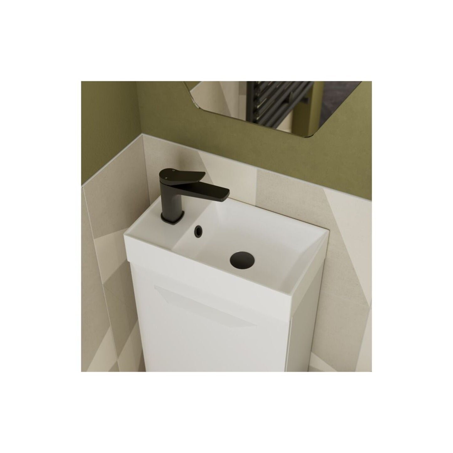 Mikoy 1210mm Wall Hung 4 Drawer Basin Unit w/2 Tap Hole Basin - Matt White