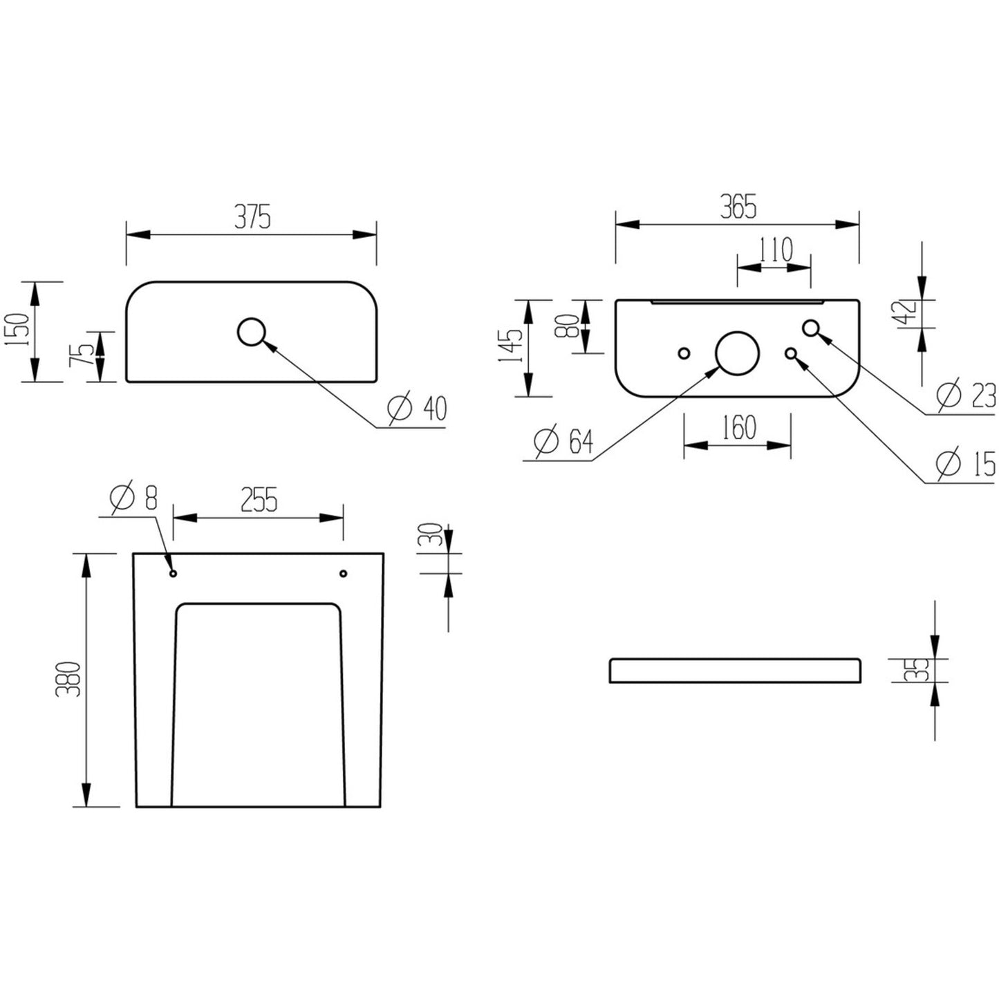Tahlia Rimless Close Coupled Fully Shrouded Comfort Height WC & Soft Close Seat