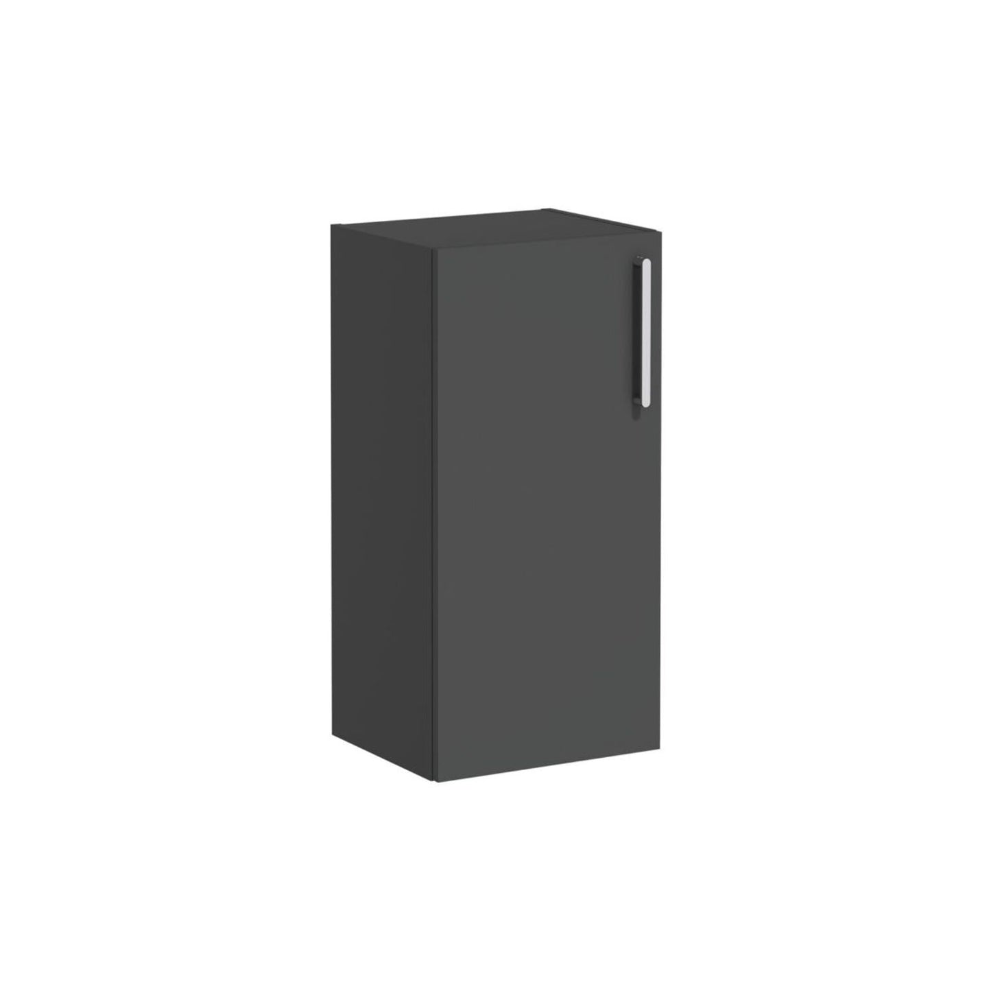 VitrA Root Flat 40cm 1 Door Lower/Base Unit (LH Hinge) - Matt Storm Grey