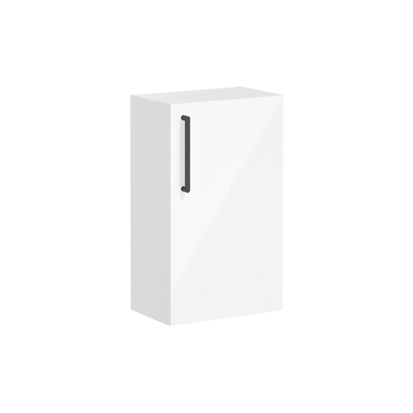 VitrA Root Flat 40cm 1 Door Slim Lower/Base Unit (RH Hinge) - High Gloss White