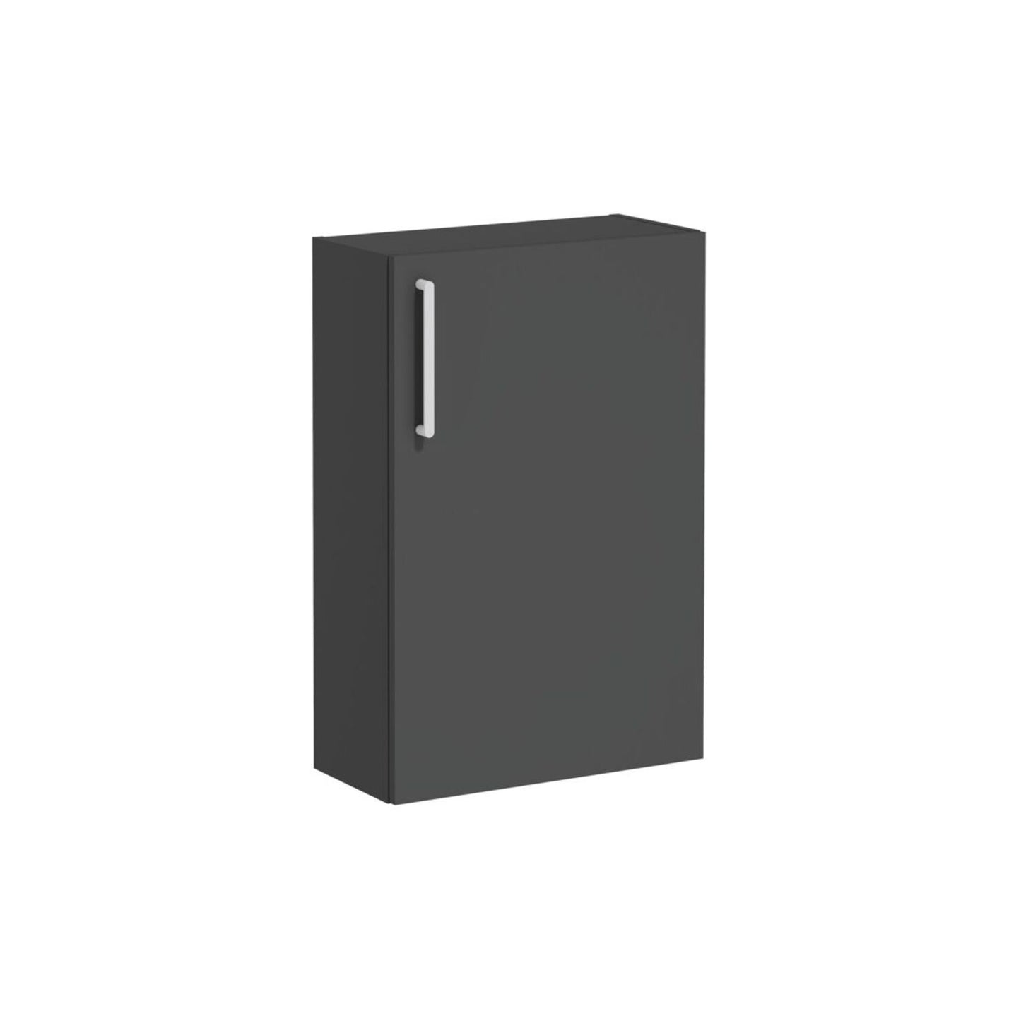 VitrA Root Flat 55cm 1 Door Slim Lower/Base Unit (RH Hinge) - Matt Storm Grey