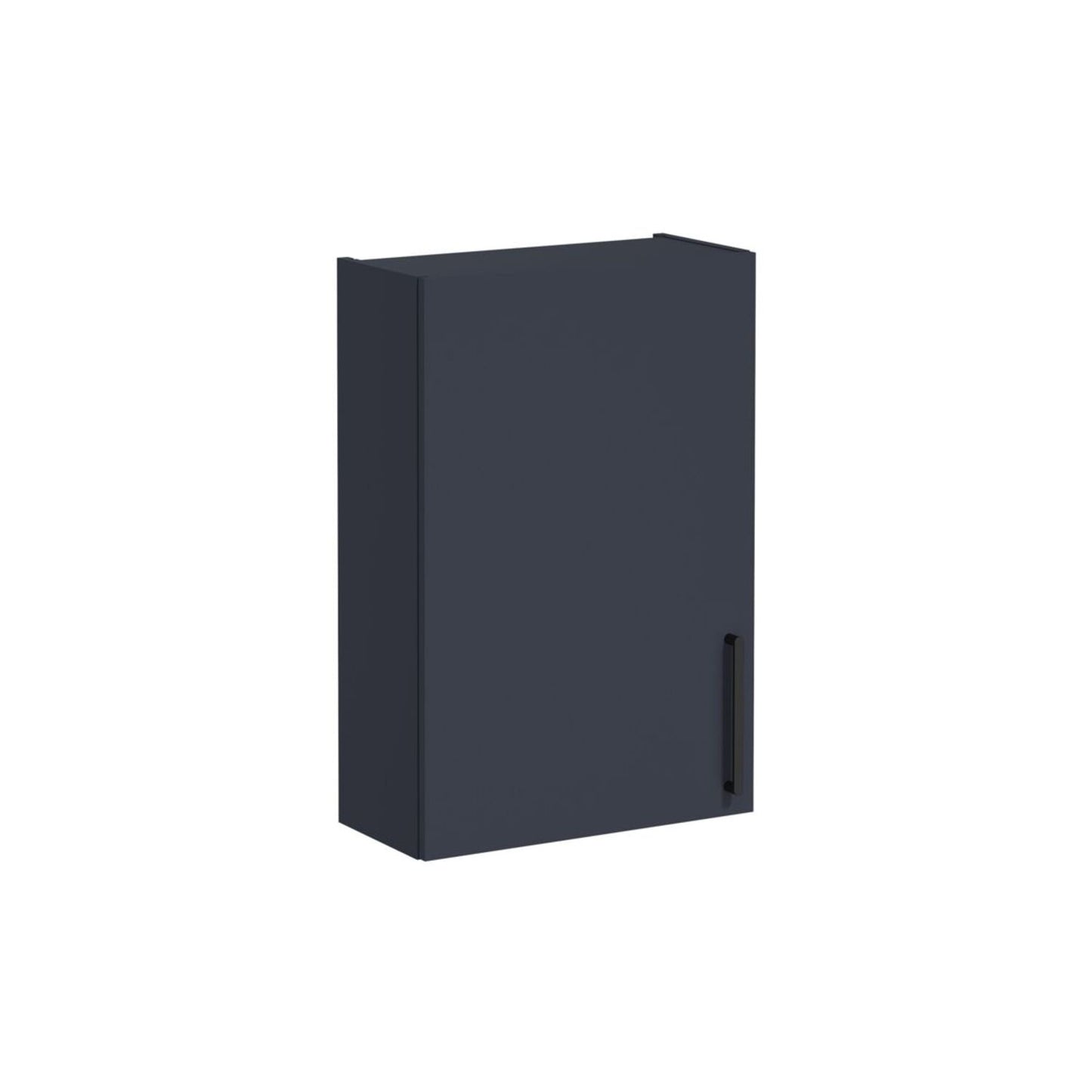 VitrA Root Flat 60cm 1 Door Upper/Wall Unit (LH Hinge) - Matt Dark Blue