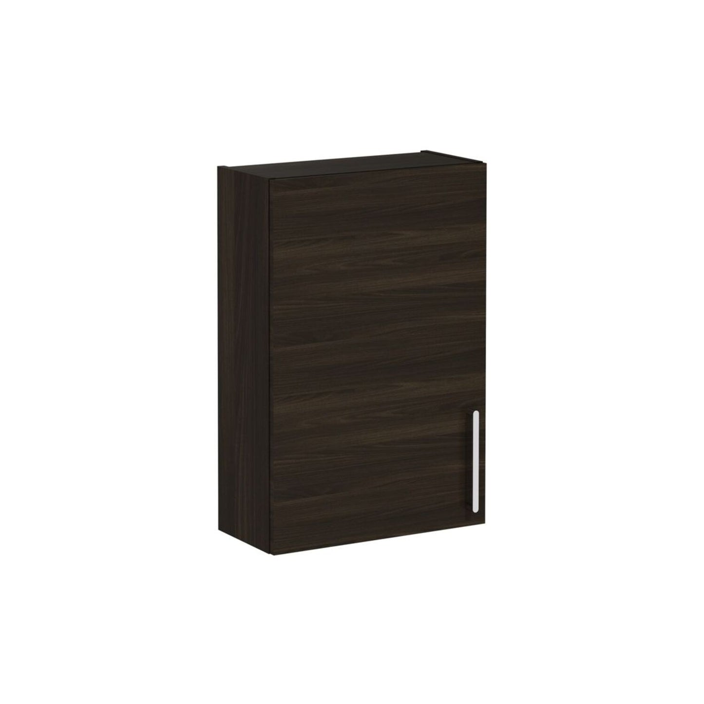 VitrA Root Flat 60cm 1 Door Upper/Wall Unit (LH Hinge) - Walnut