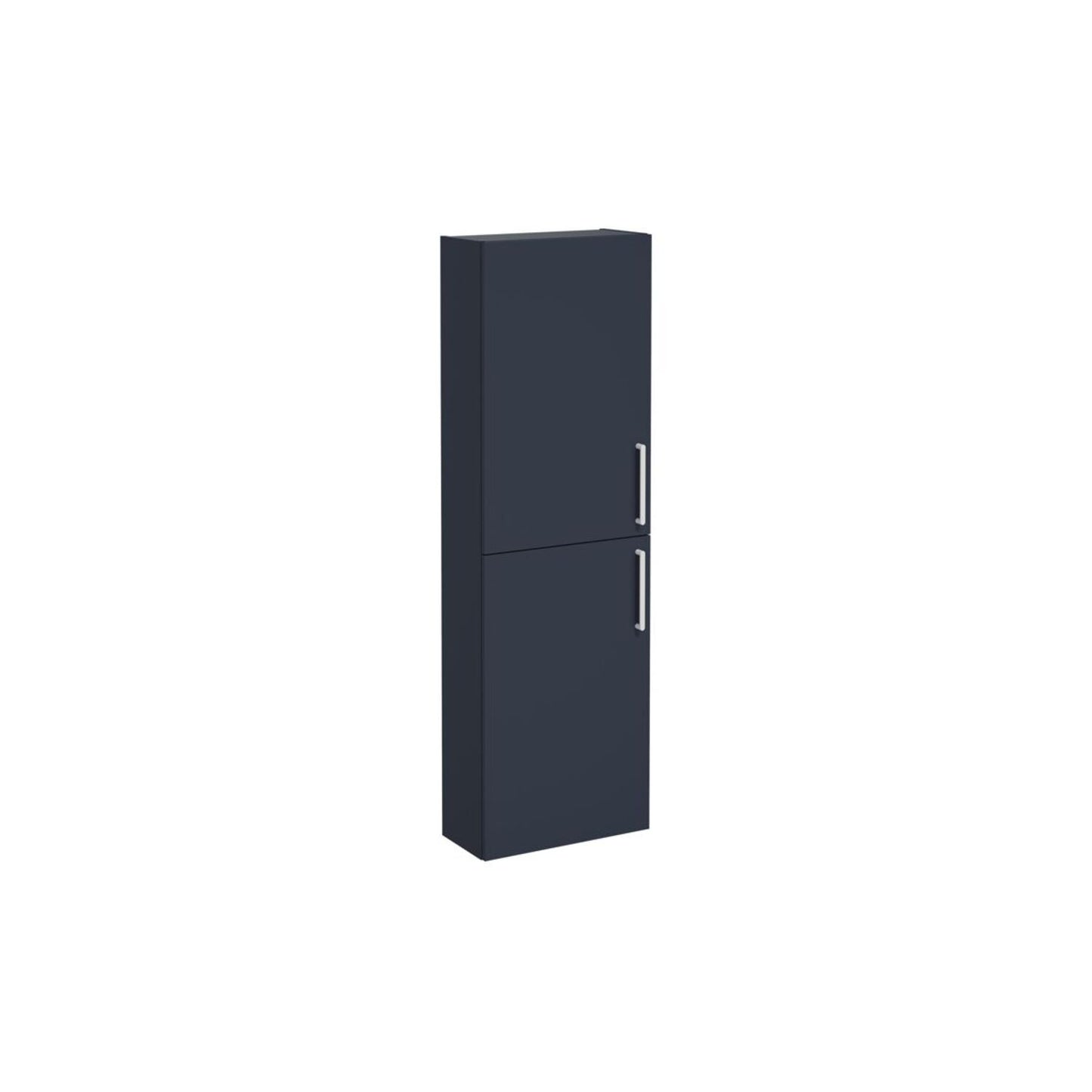 VitrA Root Flat 55cm 2 Door Slim Tall Unit (LH Hinge) - Matt Dark Blue