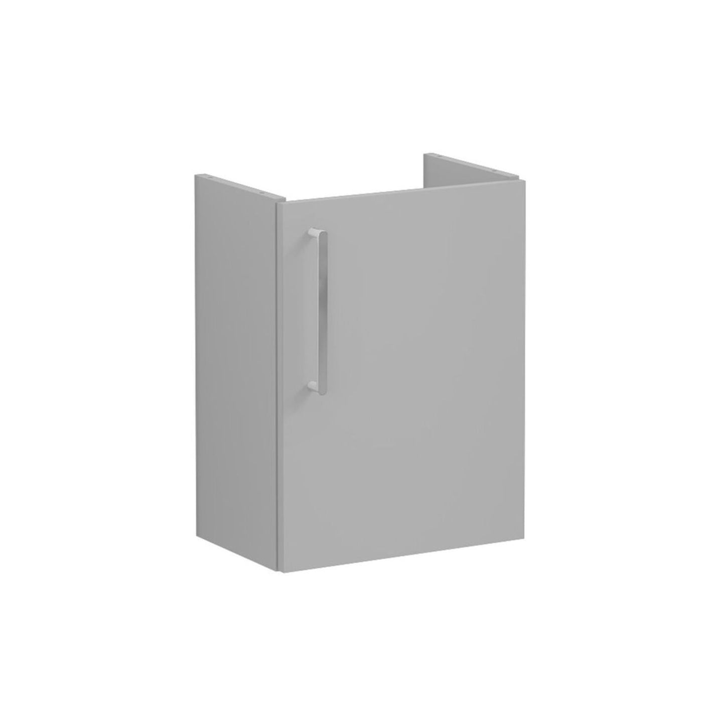 VitrA Root Flat 40cm 1 Door Wall Hung Slim Washbasin Unit (RH Hinge) - Matt Rock Grey