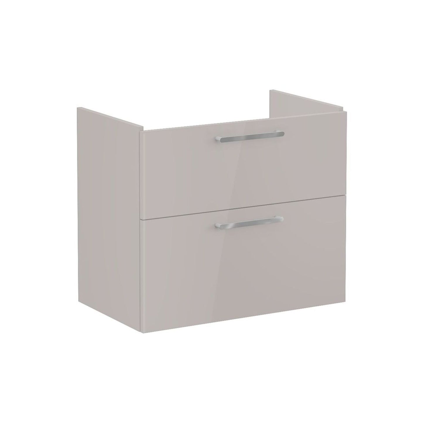 VitrA Root Flat 80cm 2 Drawer Washbasin Unit - Bright Sahara Beige