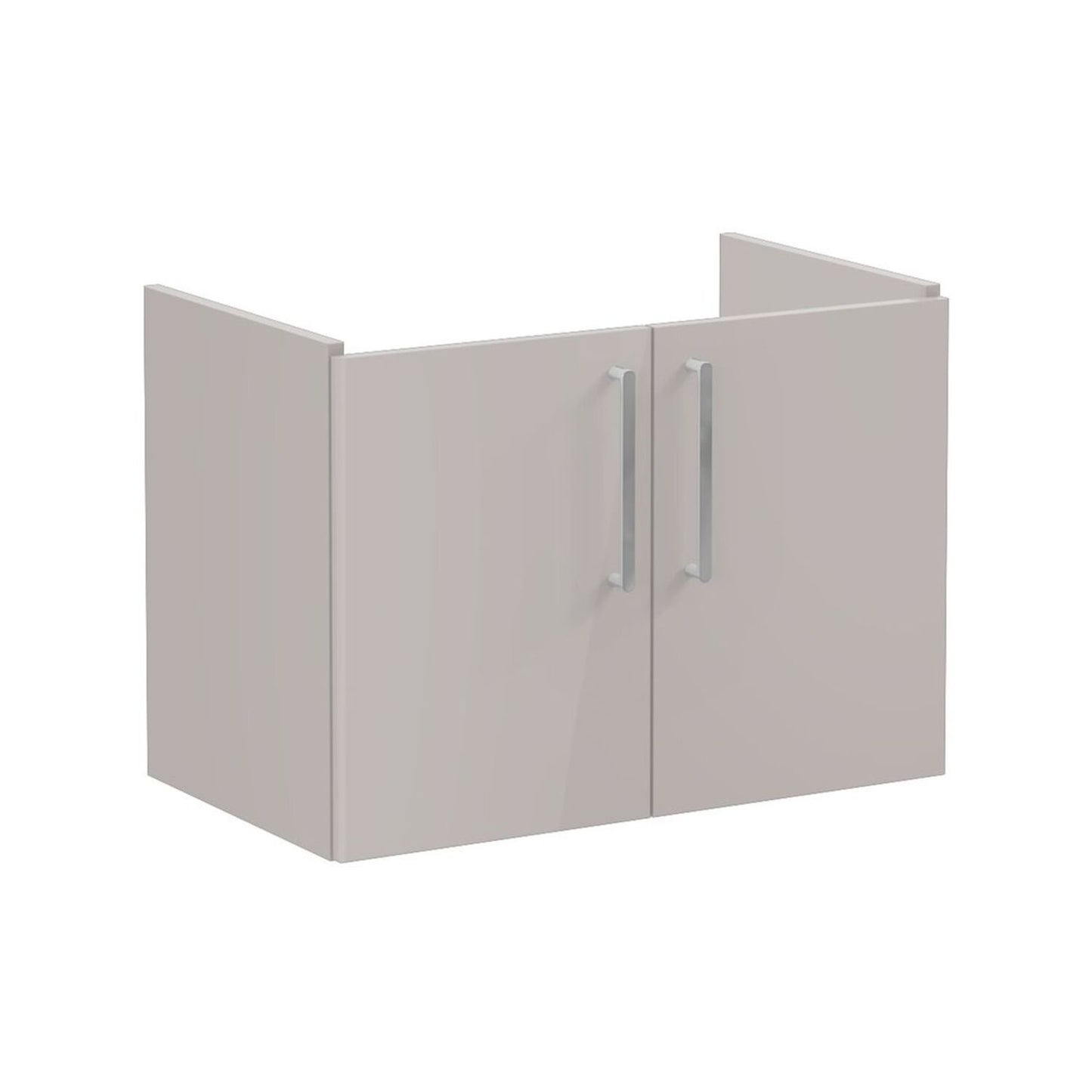 VitrA Root Flat 80cm 2 Door Wall Hung Washbasin Unit - Bright Sahara Beige