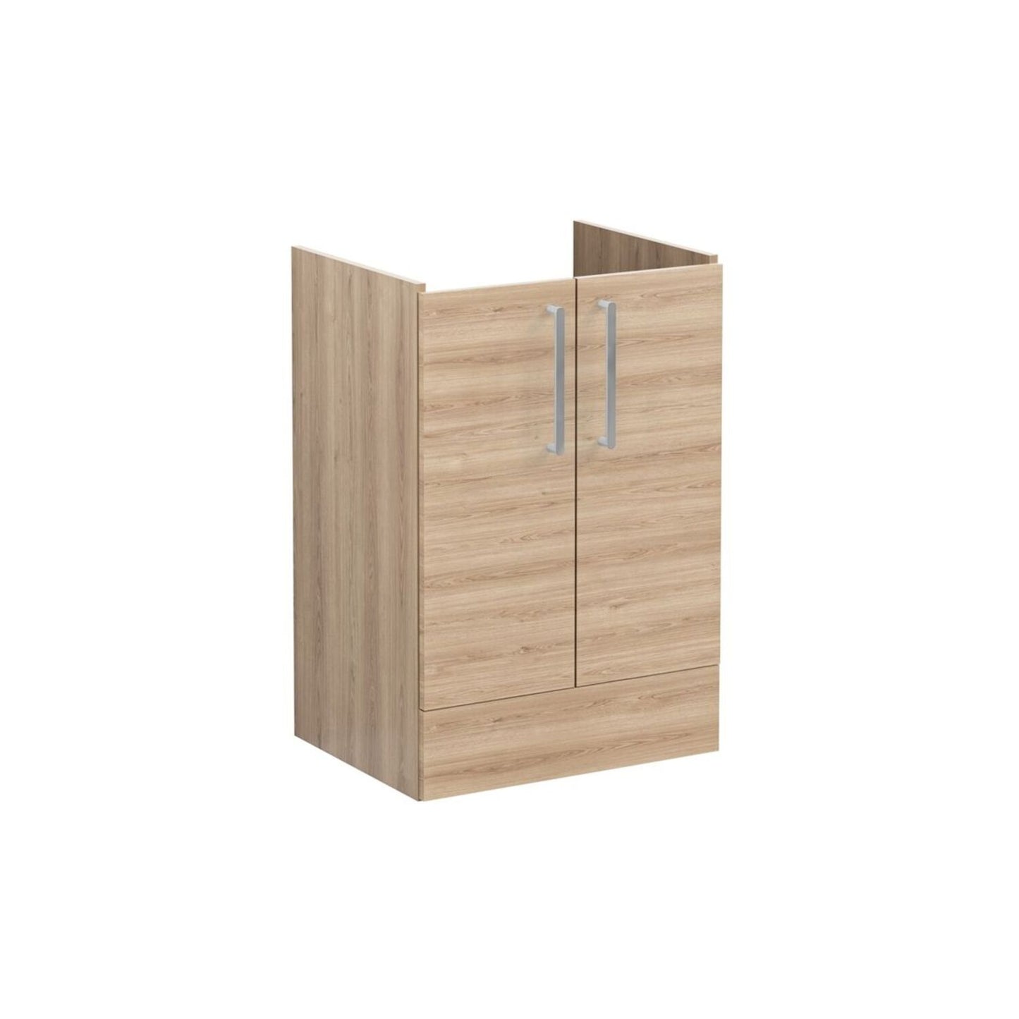 VitrA Root Flat 60cm 2 Door Floor Standing Washbasin Unit - Natural Oak