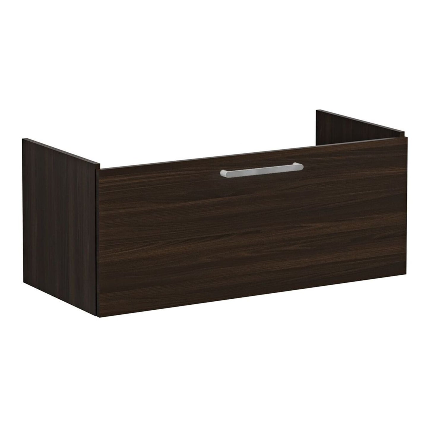 VitrA Root Flat 100cm 1 Drawer Washbasin Unit - Walnut