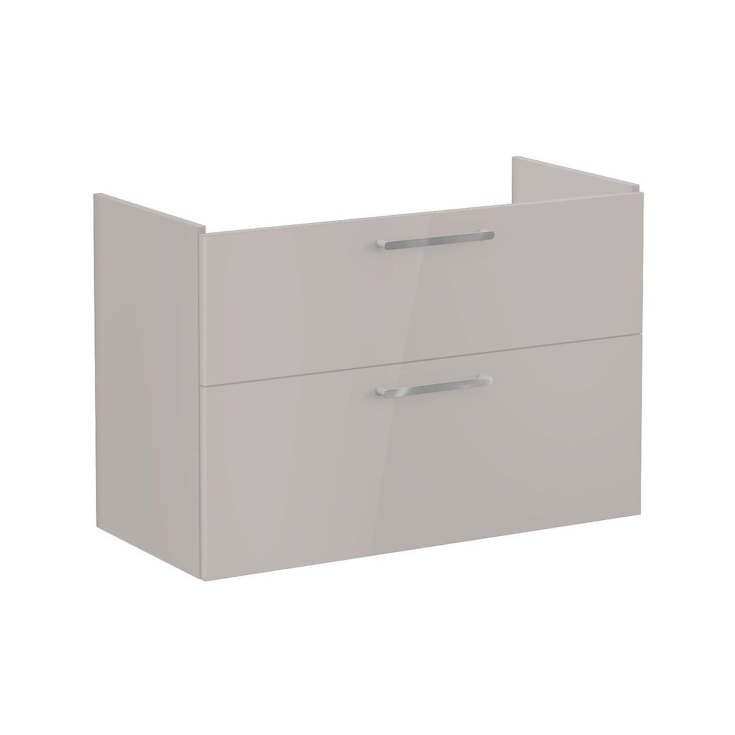 VitrA Root Flat 100cm 2 Drawer Washbasin Unit - Bright Sahara Beige