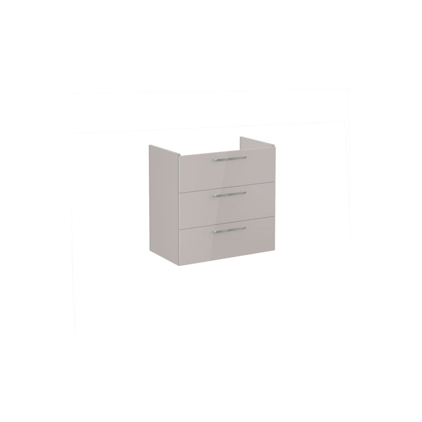 VitrA Root Flat 80cm 3 Drawer Washbasin Unit - Bright Sahara Beige