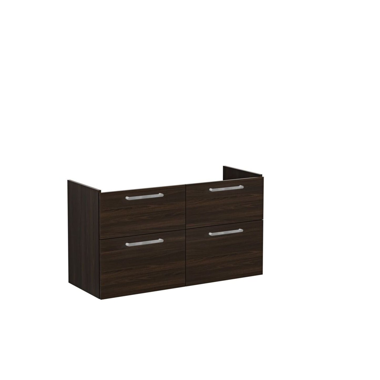 VitrA Root Flat 120cm 4 Drawer Washbasin Unit - Walnut