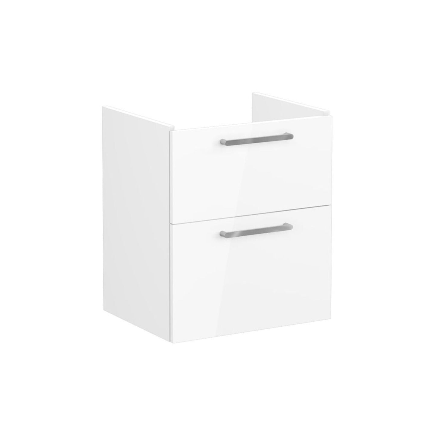 VitrA Root Flat 60cm 2 Drawer Washbasin Unit - High Gloss White