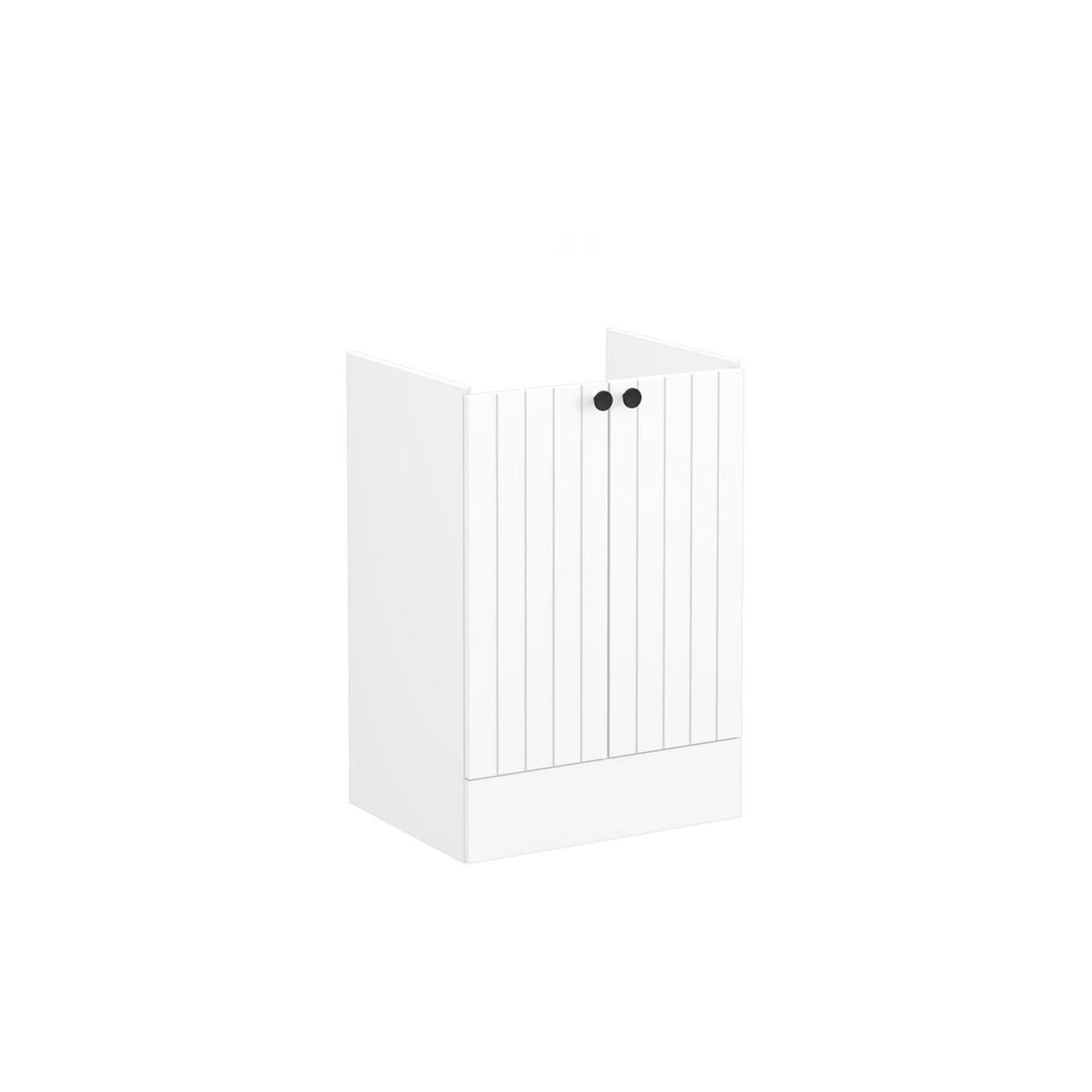 VitrA Root Groove 60cm 2 Door Floor Standing Washbasin Unit - Matt White