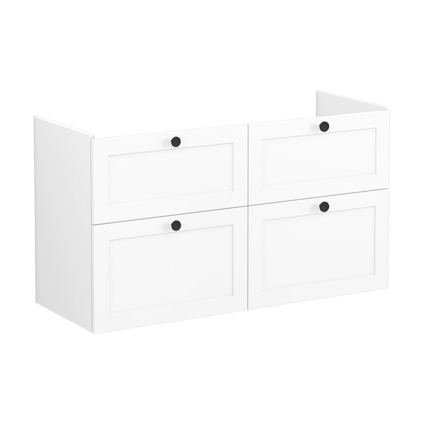 VitrA Root Classic 120cm 4 Drawer Washbasin Unit - Matt White