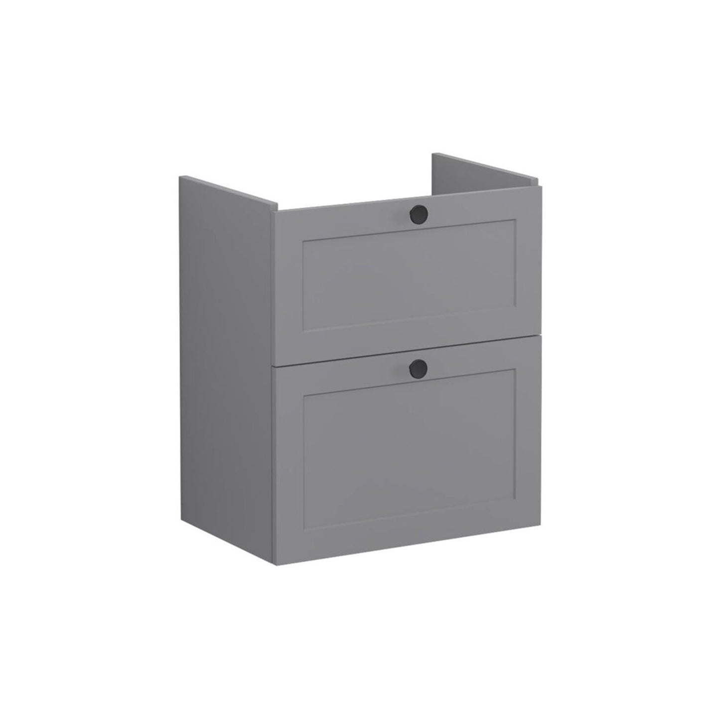 VitrA Root Classic 60cm 2 Drawer Slim Washbasin Unit - Matt Grey