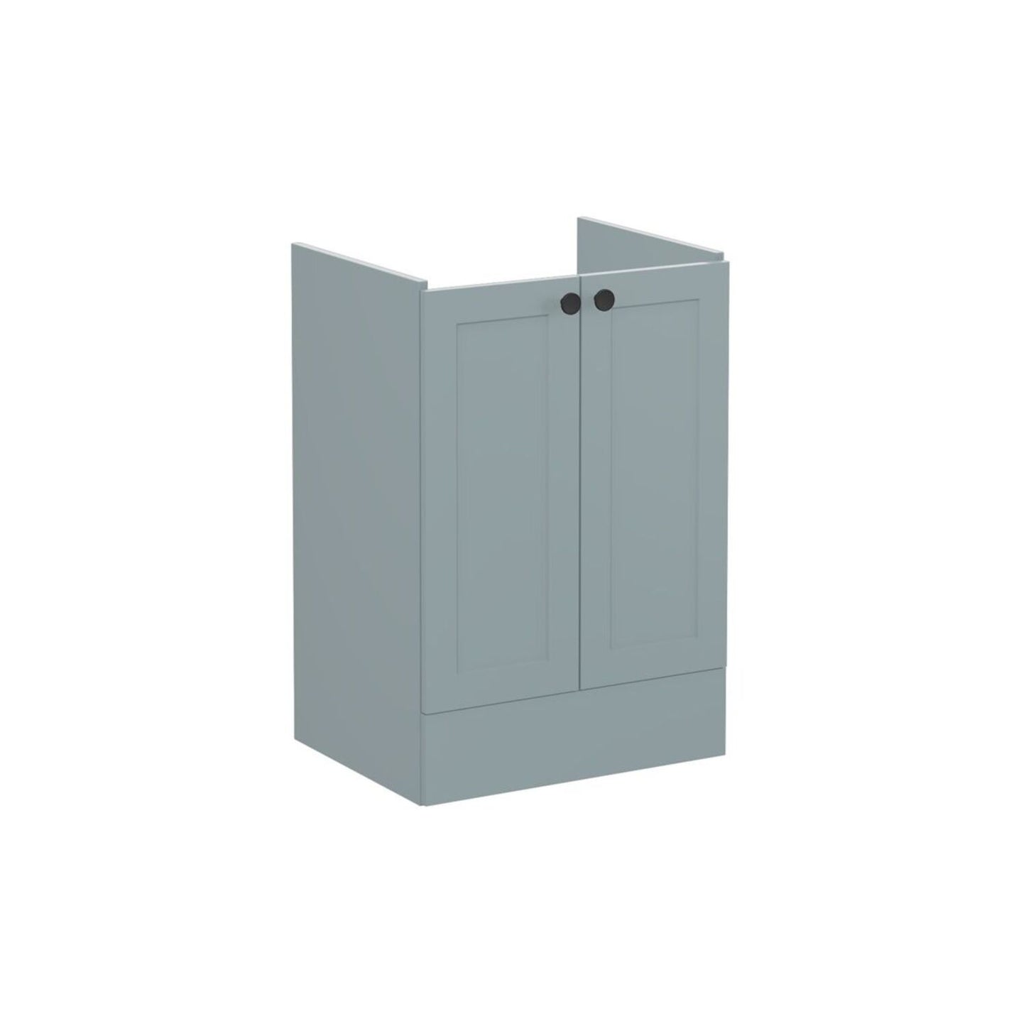 VitrA Root Classic 60cm 2 Door Floor Standing Washbasin Unit - Matt Fjord Green