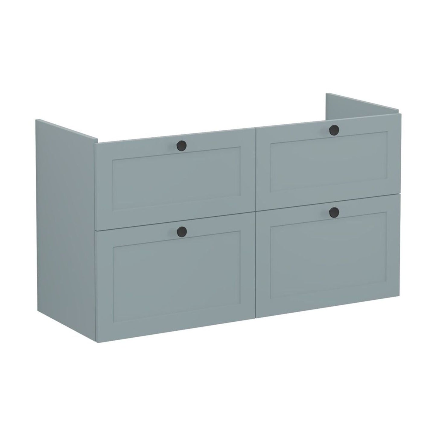 VitrA Root Classic 120cm 4 Drawer Washbasin Unit - Matt Fjord Green