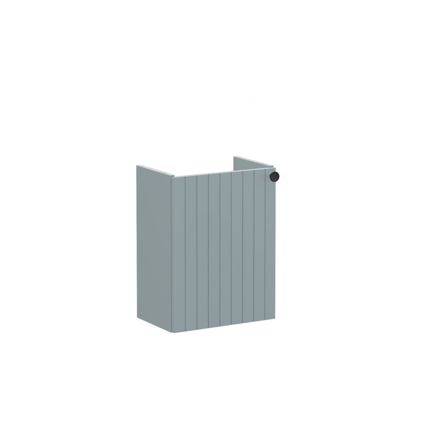 VitrA Root Groove 40cm 1 Door Wall Hung Slim Washbasin Unit (LH Hinge) - Matt Fjord Green