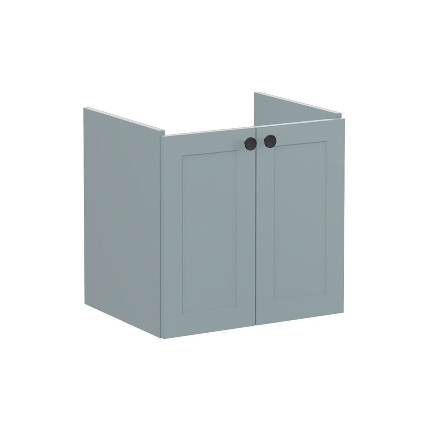 VitrA Root Classic 60cm 2 Door Wall Hung Washbasin Unit - Matt Fjord Green