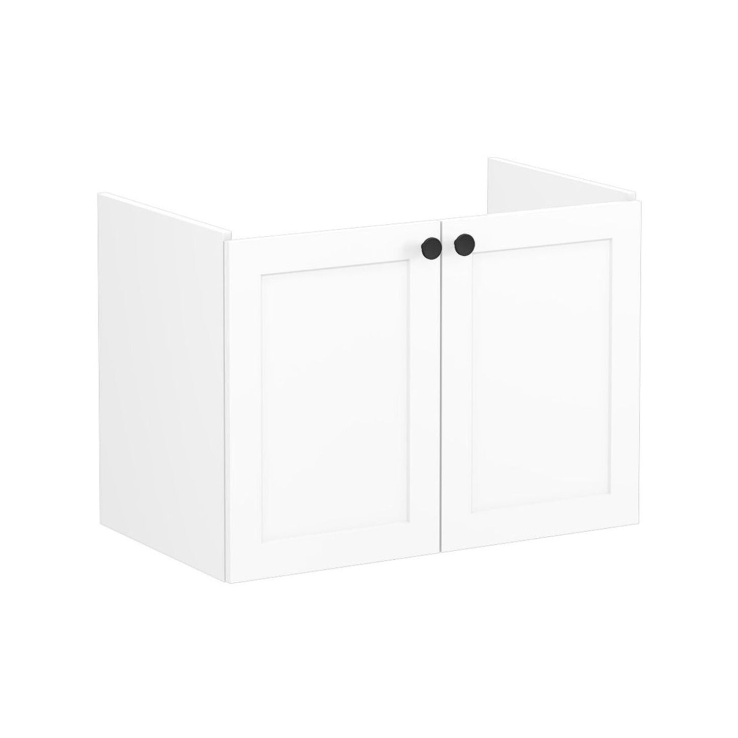 VitrA Root Classic 80cm 2 Door Wall Hung Washbasin Unit - Matt White