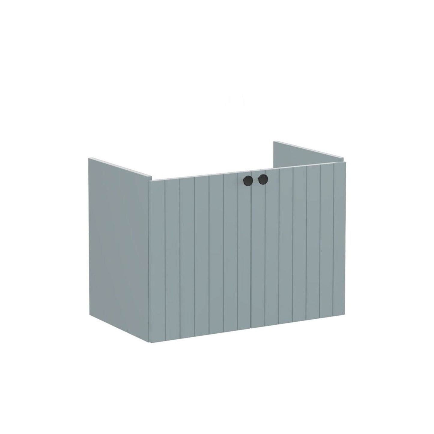 VitrA Root Groove 80cm 2 Door Wall Hung Washbasin Unit - Matt Fjord Green