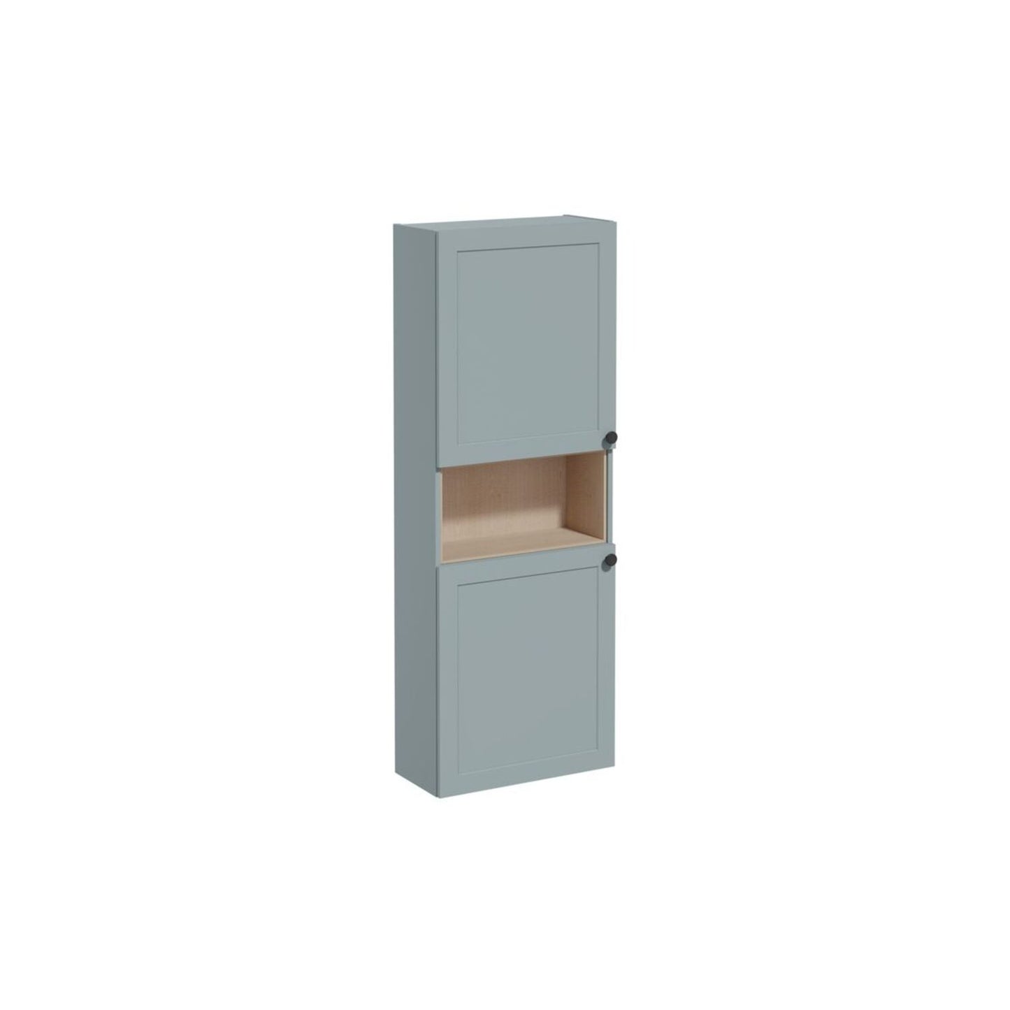 VitrA Root Classic 55cm 2 Door Semi-Tall Unit (LH Hinge) - Matt Fjord Green