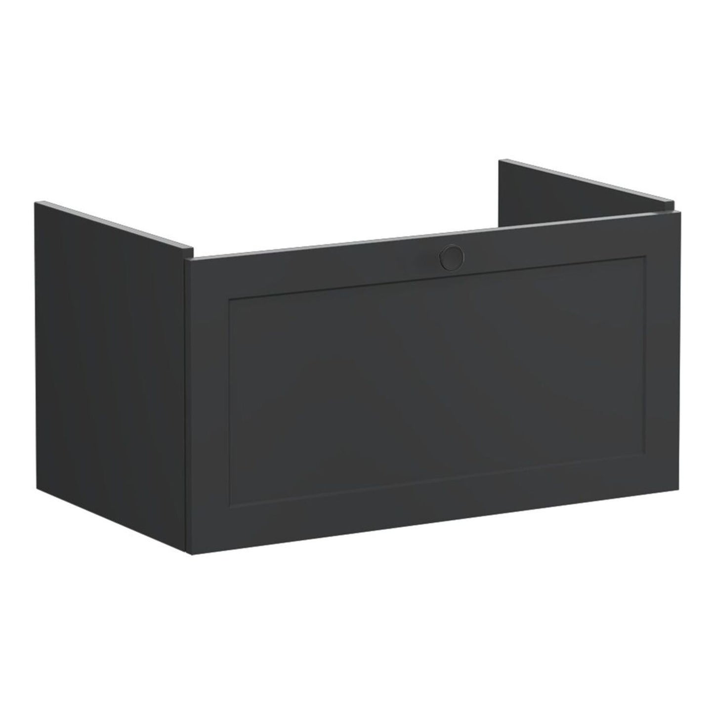 VitrA Root Classic 80cm 1 Drawer Washbasin Unit - Matt Graphite