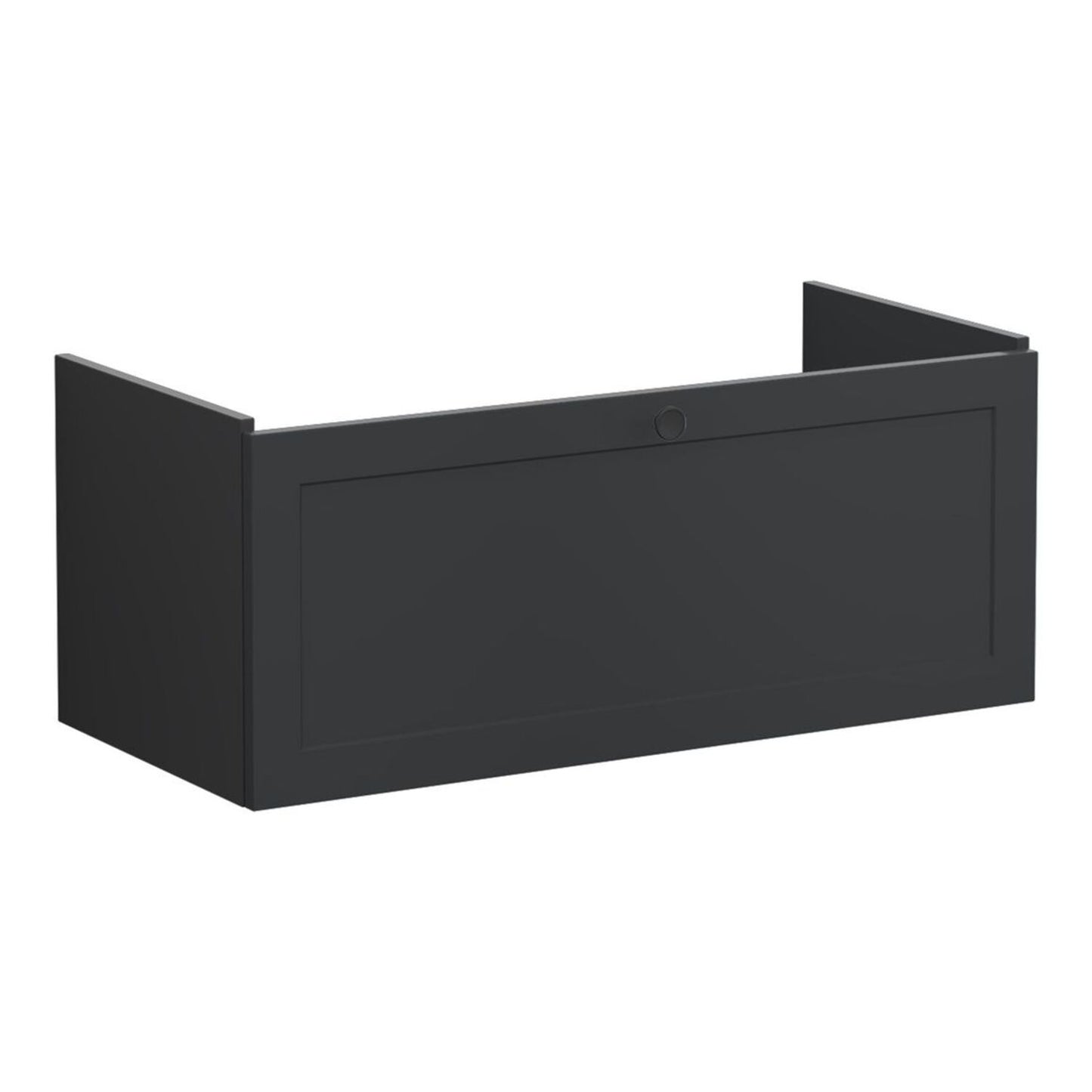 VitrA Root Classic 100cm 1 Drawer Slim Washbasin Unit - Matt Graphite