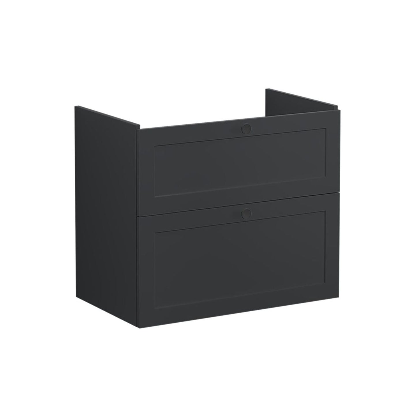 VitrA Root Classic 80cm 2 Drawer Washbasin Unit - Matt Graphite