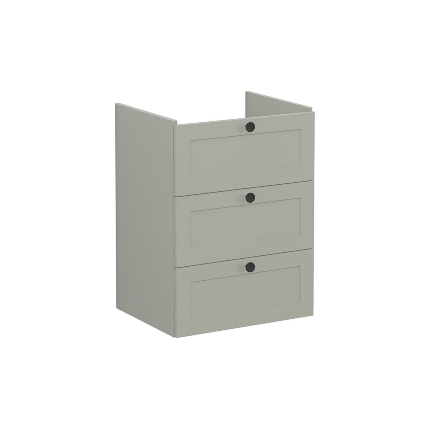VitrA Root Classic 60cm 3 Drawer Washbasin Unit - Matt Retro Green