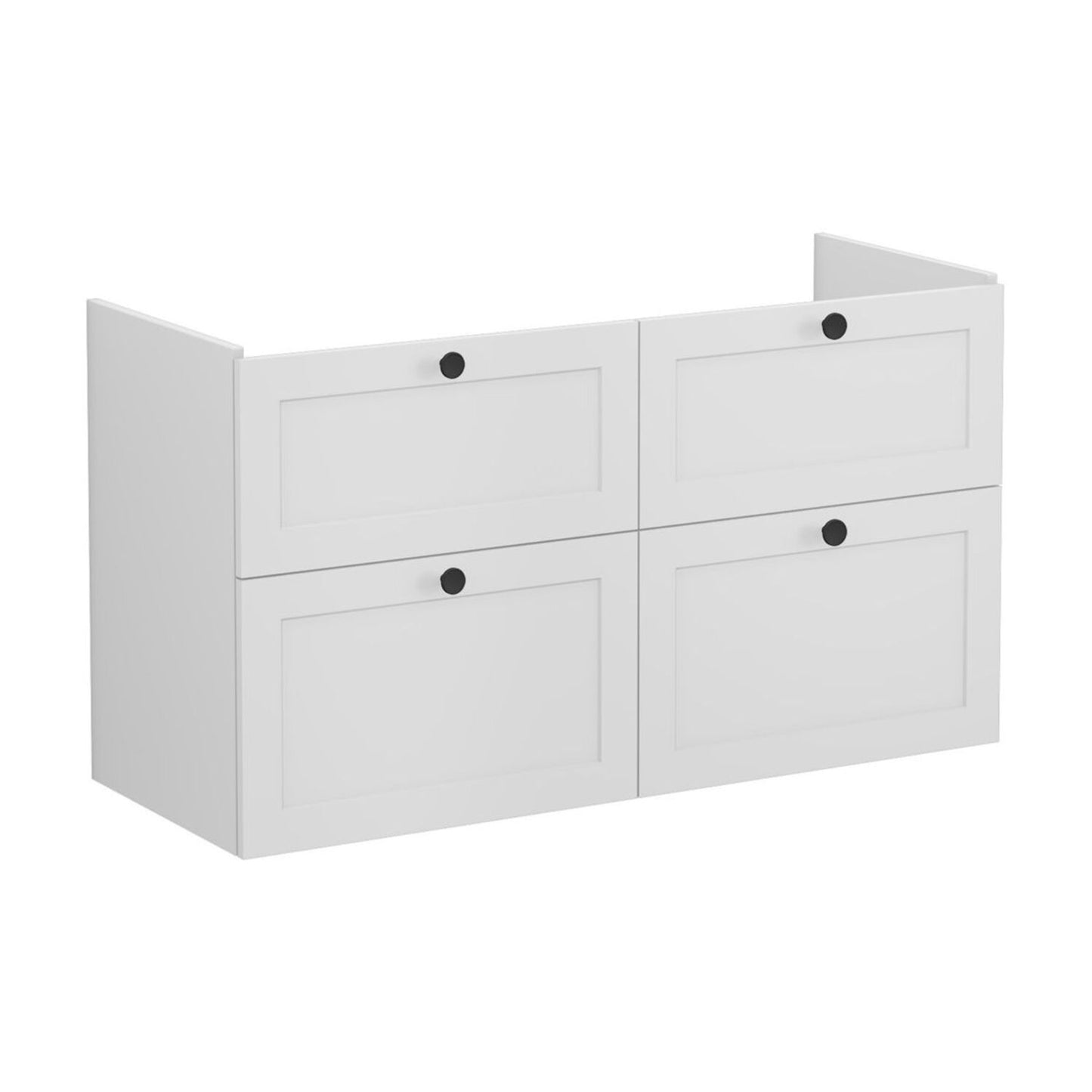 VitrA Root Classic 120cm 4 Drawer Washbasin Unit - Matt Light Grey