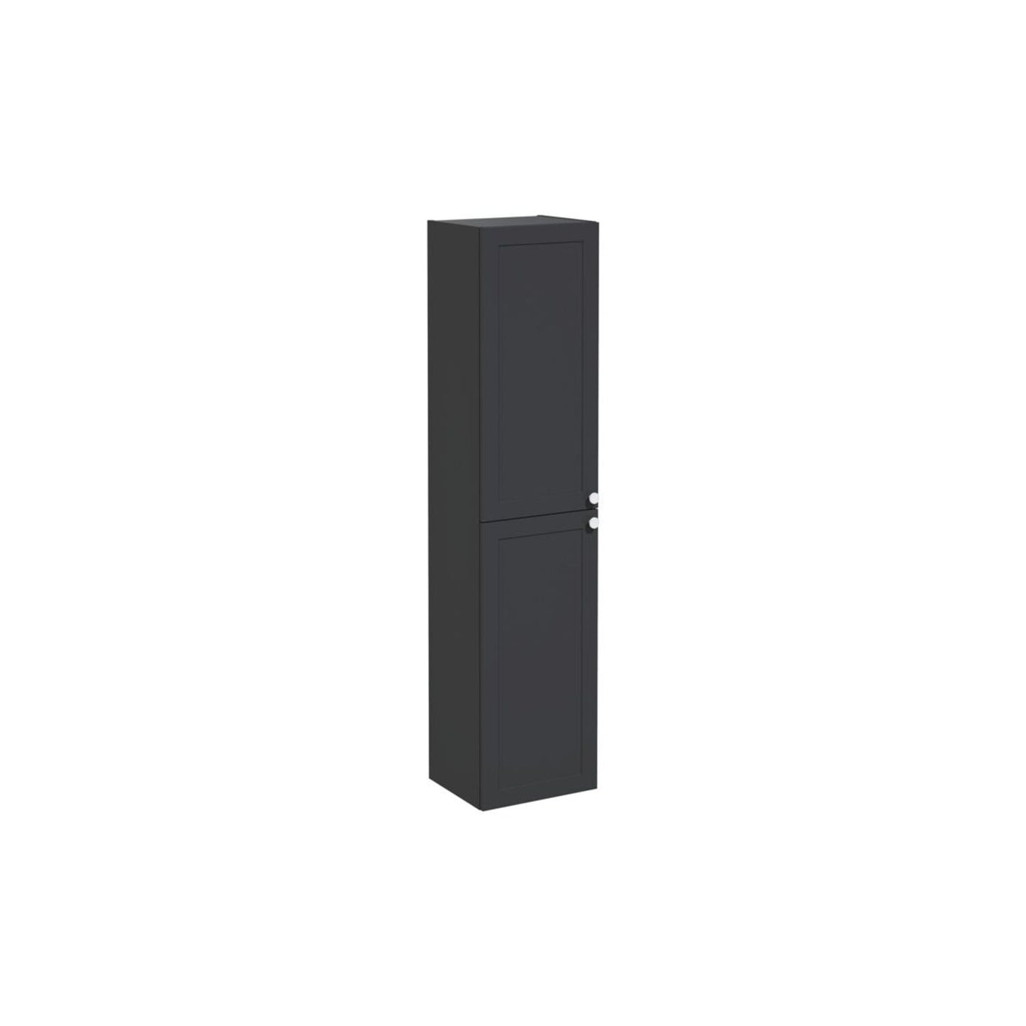 VitrA Root Classic 40cm 2 Door Tall Unit (LH Hinge) - Matt Graphite