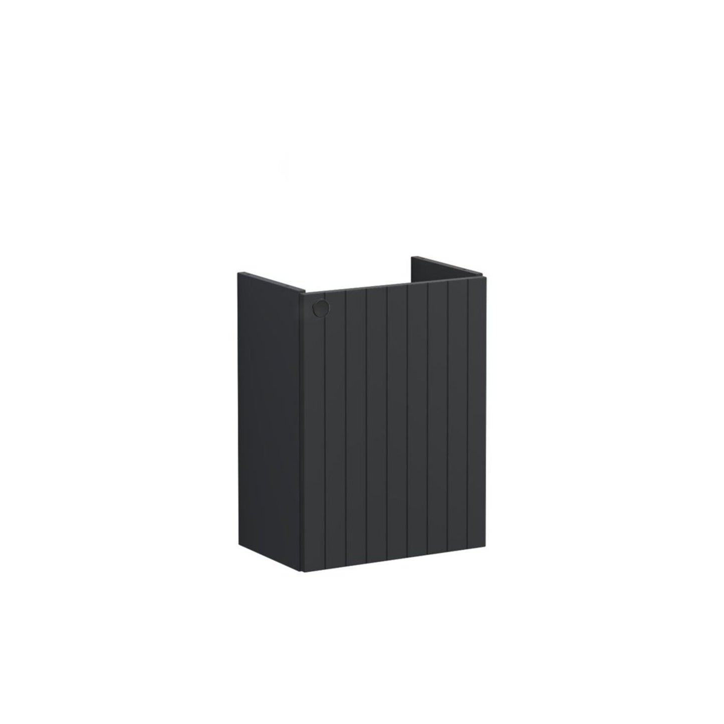 VitrA Root Groove 40cm 1 Door Wall Hung Slim Washbasin Unit (RH Hinge) - Matt Graphite