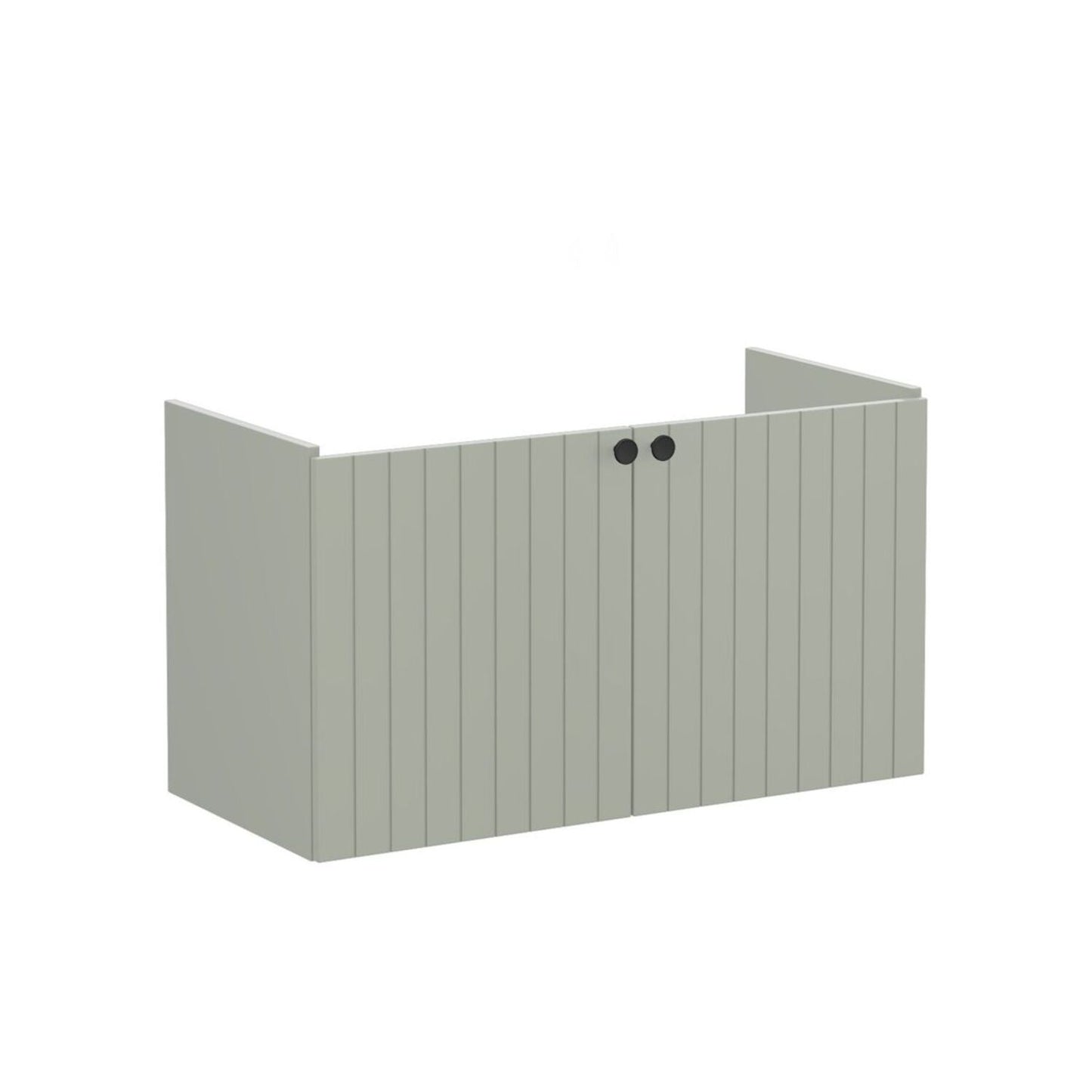 VitrA Root Groove 100cm 2 Door Washbasin Unit - Matt Retro Green