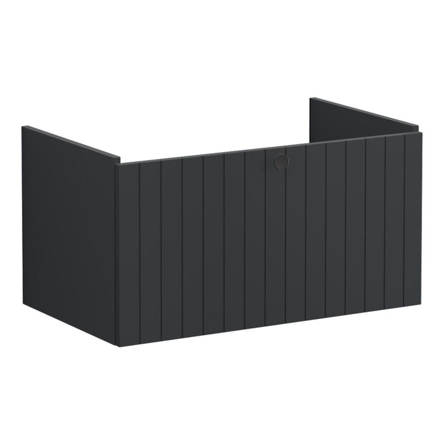 VitrA Root Groove 80cm 1 Drawer Washbasin Unit - Matt Graphite