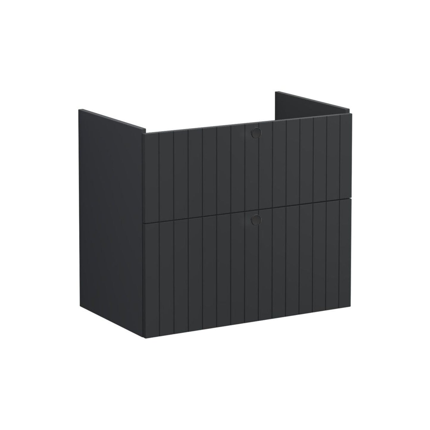 VitrA Root Groove 80cm 2 Drawer Washbasin Unit - Matt Graphite