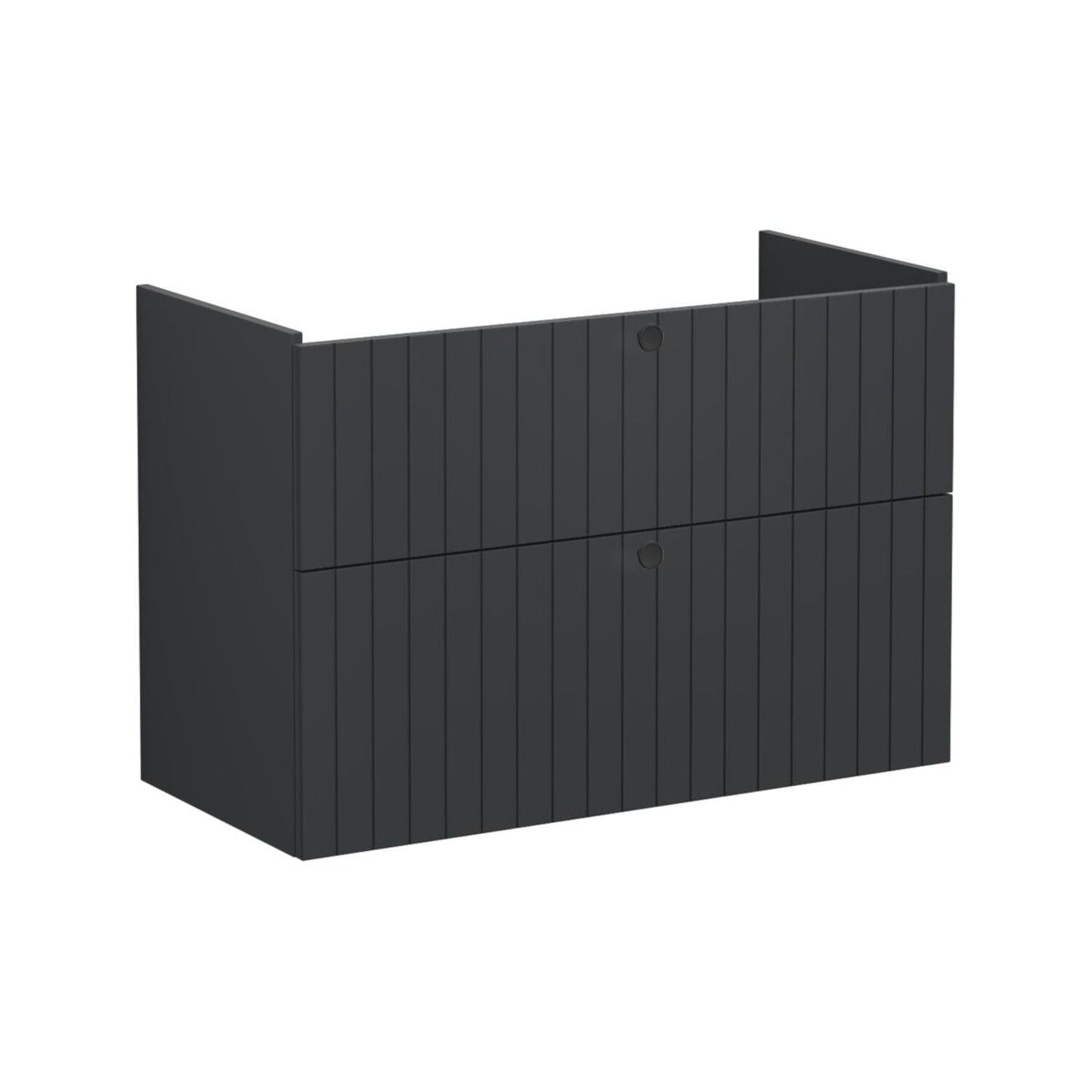 VitrA Root Groove 100cm 2 Drawer Washbasin Unit - Matt Graphite