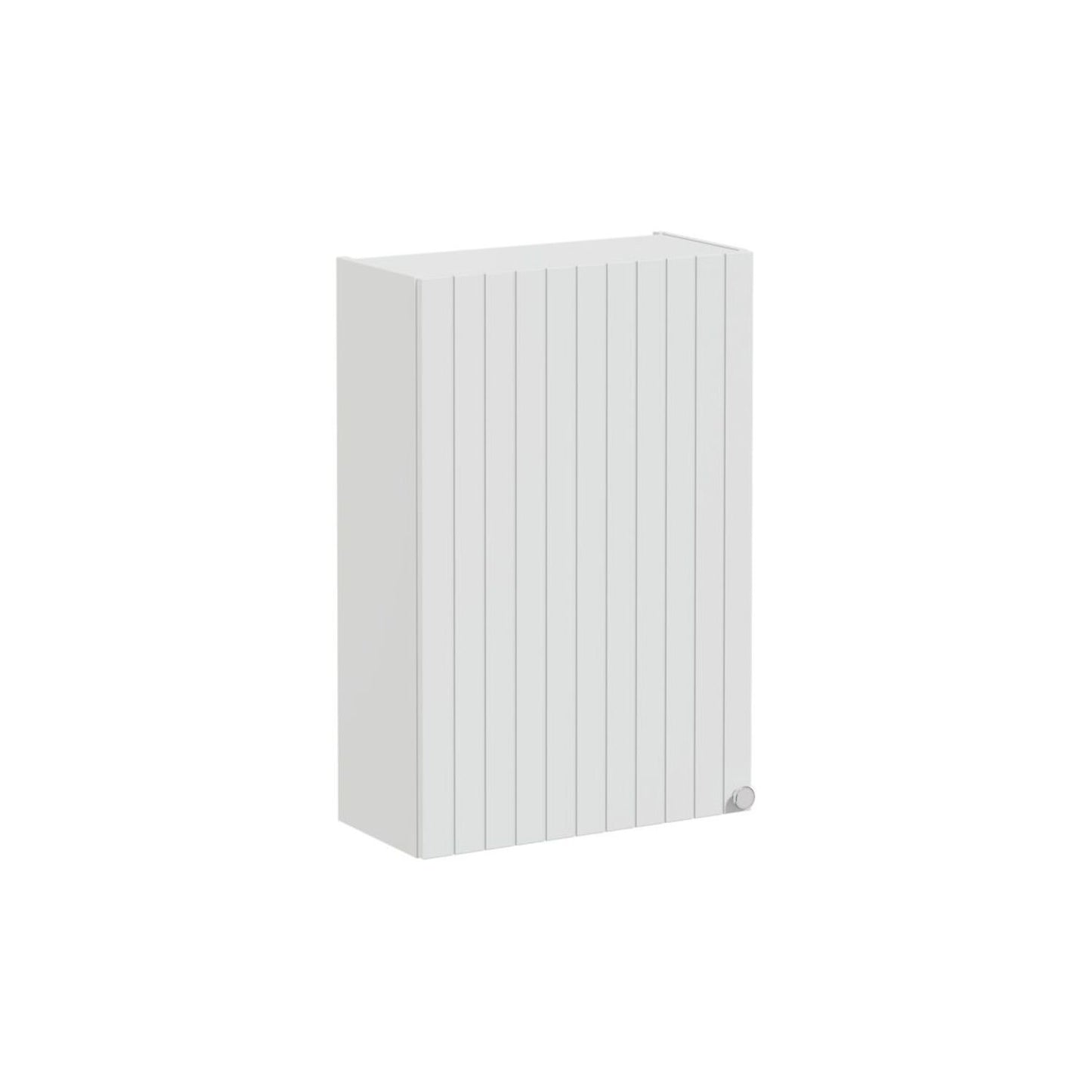 VitrA Root Groove 60cm 1 Door Upper/Wall Unit (LH Hinge) - Matt Light Grey