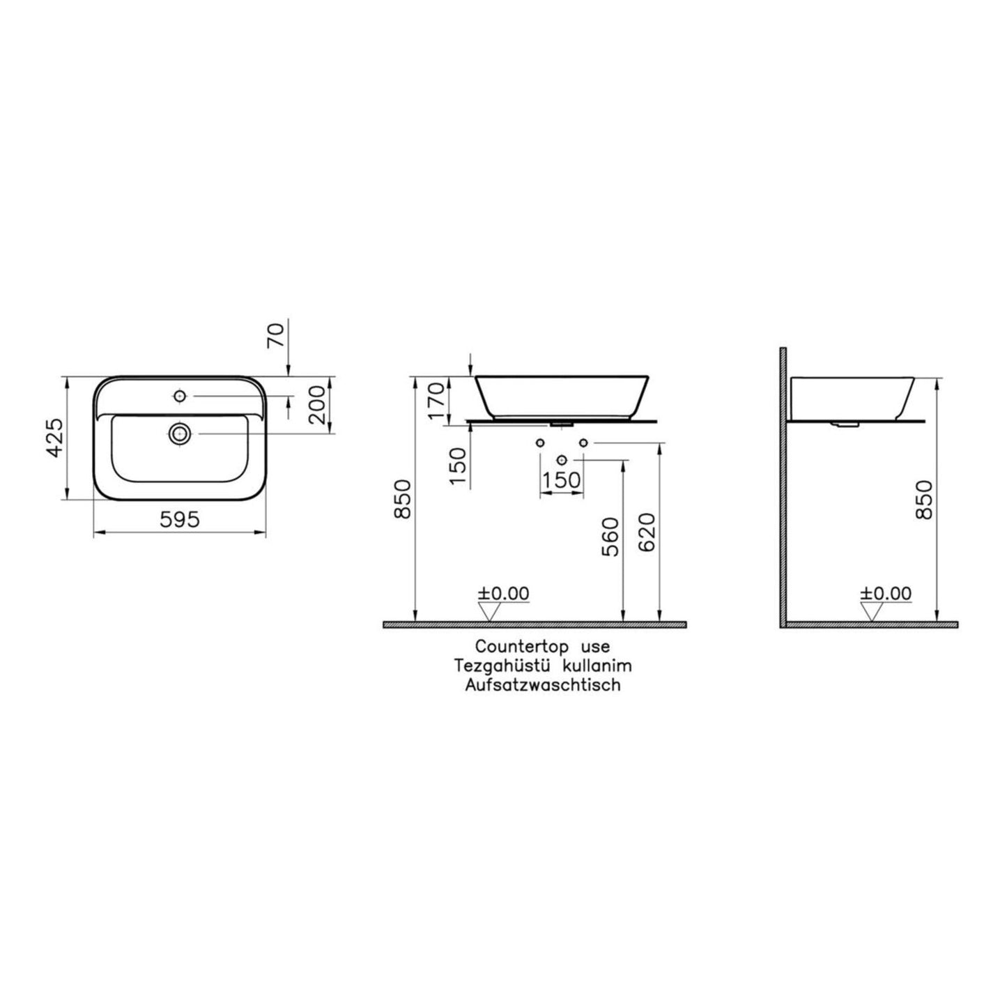 Vitra Geo Basin (No Overflow)