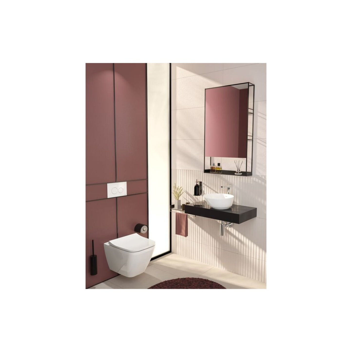 VitrA Integra Square Rimless Wall Hung Pan Only - White