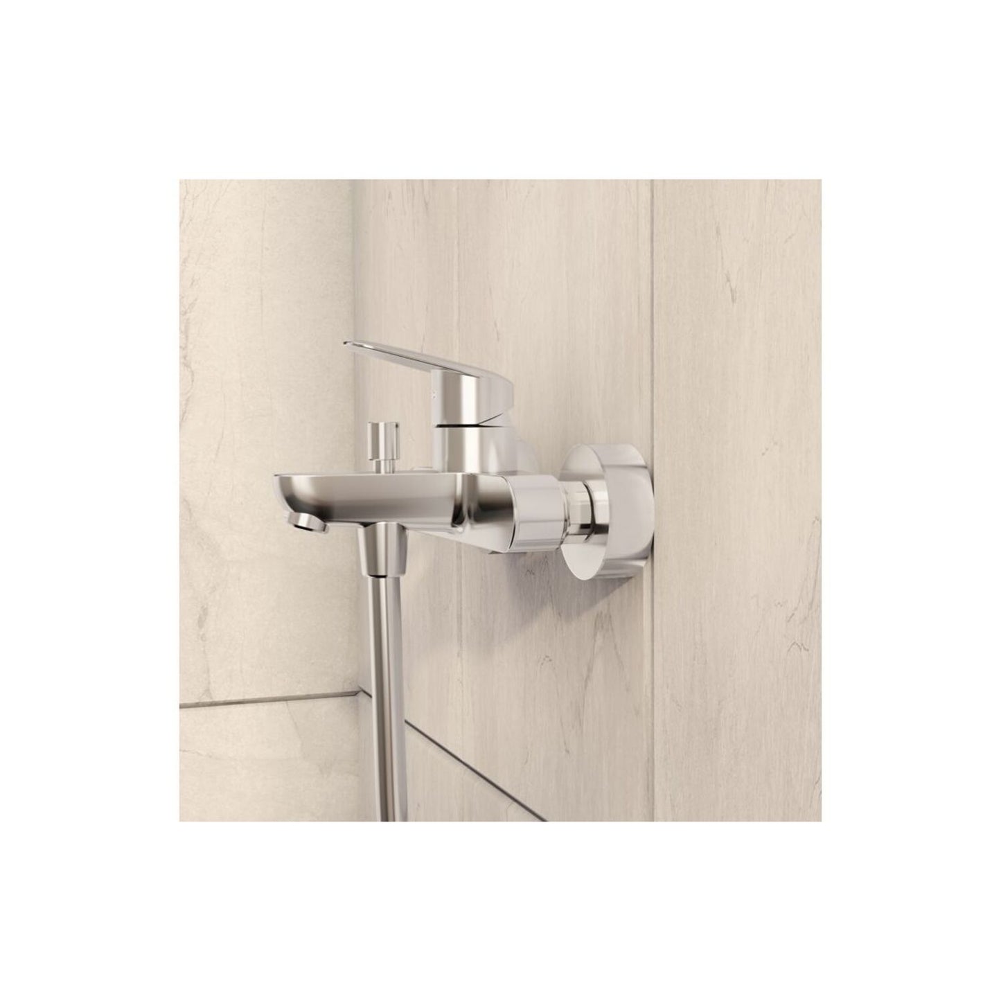 VitrA Flow Round Wall Mounted Bath/Shower Mixer - Chrome