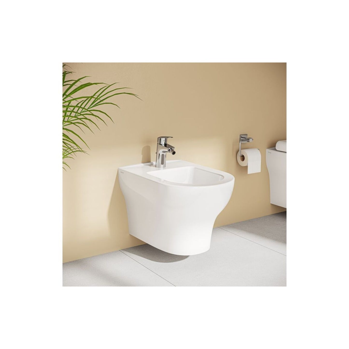 VitrA Flow Round Bidet Mixer - Chrome