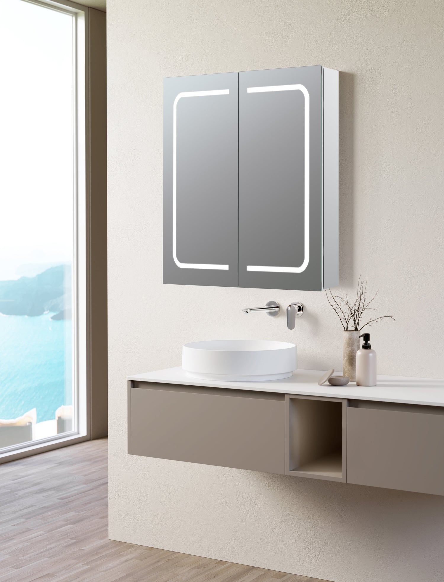 Mirrored Cabinets