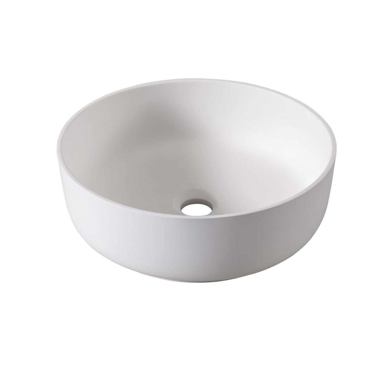 Abode Tableau/Cava Shelf & Round Basin Set - Chalk White w/Brushed Brass Finishes